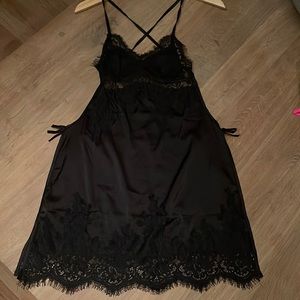 NWOT Black Chemise/Nighty with Lace Trim